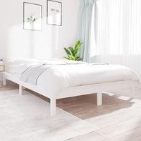 Bed Frame White 120x200 cm Solid Wood Pine