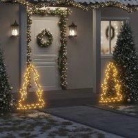 Berkfield Home Christmas Light Decoration with Spikes Tree 115 LEDs 90 cm in Black
