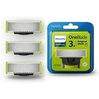 Philips QP230/50 Genuine UK OneBlade Replacement Blade, Pack of 3 (1 Year Supply)