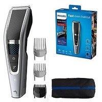 Philips Series 5000 Trim-n-Flow PRO Technology Hair Clipper, Fully Washable, Silver/Black, HC5630/13