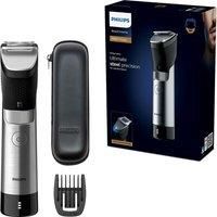 Philips Beard & Stubble Trimmer for Men, 9000 Prestige, 30 Length Settings, 120mins Run Time, SteelPrecision Blades, UK 3-Pin Plug - BT9810/13