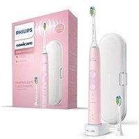 Philips Sonicare ProtectiveClean 5100 Electric Toothbrush, Pink, with Travel Case, 3 x Cleaning Modes & 2 x Whitening Brush Head (UK 2-pin Bathroom Plug) - HX6856/29