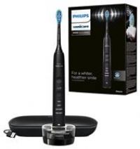 Philips Sonicare DiamondClean 9000 Black Electric Toothbrush, 2020 Edition, 4 Modes, 3 Intensities, Gum Pressure Sensor, App, Connected Handle, USB Travel Case, UK 2-Pin Bathroom Plug - HX9911/39