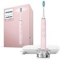Philips Sonicare DiamondClean 9000 Pink Electric Toothbrush, 2020 Edition, 4 Modes, 3 Intensities, Gum Pressure Sensor, App, Connected Handle, USB Travel Case, UK 2-Pin Bathroom Plug - HX9911/53