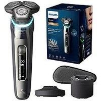 Philips - Face Shavers Series 9000 V-Track Pro; SC Trimmer; Pouch & SmartClean S9986/55 for Men