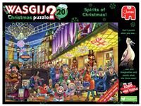 Wasgij Christmas 20, Spirits of Christmas - 2 x 1000 Piece Jigsaw Puzzles for Adults - Challenging & Brainteasing Set of 2 Adults Jigsaw Puzzle - 100% Recycled Cardboard 1000 Pc Puzzles - Jumbo