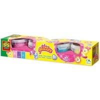 SES CREATIVE Children's Glitter Clay Modelling Dough Set