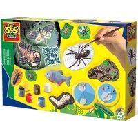 SES Creative 01153 Children/'s Scary Animals Glow in The Dark Casting and Painting Set