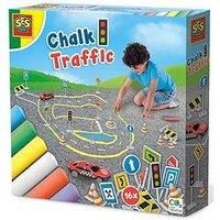 SES CREATIVE Children's Pavement Chalk & Traffic Set