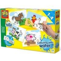 SES CREATIVE Children's My First Colouring with Water Farm Animals Set | New