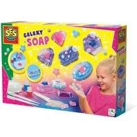 SES Creative 14765 Making Galaxy Soaps - Create Soaps in Different Shapes; You can Mix Colours; Stimulates Creativity; Glitter Included That give Your Soaps a Magical Appearance; Age 7+