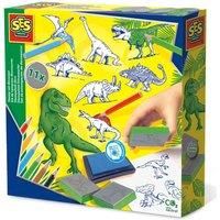 SES Creative 14919 Dinosaur Stamp Set, Mixed Colours