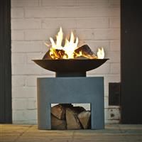 Ivyline 30cm Firebowl & Oval Console - Cement