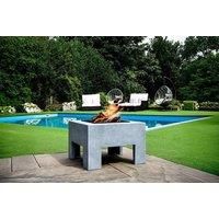 Ivyline Firebowl & Square Console Cement 105cm Fire Bowl