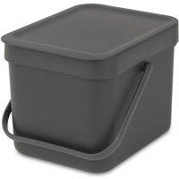 Brabantia Sort and Go Food Waste Caddy, Plastic, 6 L - Grey