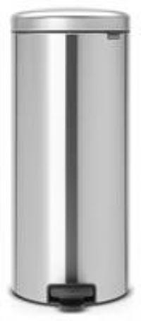 Brabantia New Icon 30L Pedal Steel Rubbish Bin Brabantia Colour: Matt Steel  - Matt Steel - Size: Extra Large