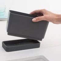 Brabantia Sink Organiser with Removable Tray, Dark Grey