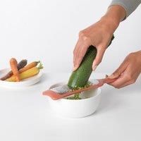 Brabantia Tasty+ Cook & Serve - Cheese Grater plus Cover (Terracotta Pink) Large Grip, Non-Slip Base, Plastic Safety Cover, Dishwasher Safe