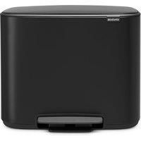 Brabantia Bo Pedal Bin 3 x 11 Litre Matt Black
