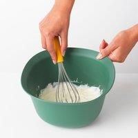 Brabantia Tasty+ Bake & Mix - Large Whisk for Stirring, Beating, Frothing, Mixing (Honey Yellow) Comfortable Handle, Dishwasher Safe