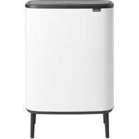 Brabantia Bo Steel 60 Litre Touch Top Multi-Compartments Rubbish and Recycling Bin Brabantia Colour: White  - Size: Extra Large