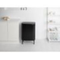 Brabantia Bo Steel 60 Litre Touch Top Multi-Compartments Rubbish and Recycling Bin Brabantia Colour: Black  - Size: Extra Large