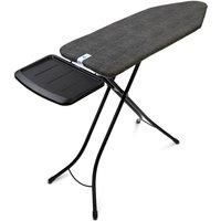 Brabantia Size C Ironing Board (124 x 45cm) 7 Height Options, Solid Steam Unit Rest Holder (Denim Black) Non-Slip Feet, Anti-Collapse Child Locks