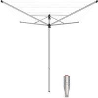 Brabantia Rotary Lift-O-Matic Airer & SplitPole, 40m - Metallic Grey