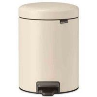 Brabantia newIcon Pedal Bin 5 Litre Plastic Bucket Soft Beige