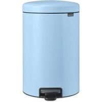 Brabantia - NewIcon Pedal Bin 20L - Medium Waste Bin for Kitchen or Bedroom - Soft Closing Lid - Light Pedal Operation - with Removable Inner Bucket - Non-Slip Base - Dreamy Blue - 29 x 38 x 47 cm