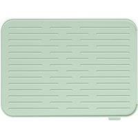 Brabantia - Sinkside Silicone Dish Drying Mat with Rim - Kitchen Accessory - Dishwasher Safe - Foldable - Easy to Clean - Sink Mat for Airdrying Washing Up - Rack Drainer - Jade Green - 33 x 44 x 1 cm