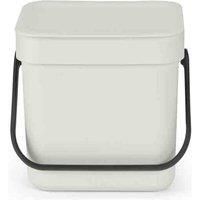 Brabantia Sort & Go 3 Litre Waste Bin - Light Grey