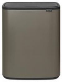 Brabantia Bo Steel 60 Litre Touch Top Rubbish Bin Brabantia Colour: Dark Grey  - Size: 2cm H X 31cm W X 30cm D