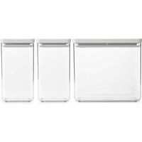 Brabantia Tasty Stackable Canister Set Of 3 - Light Grey