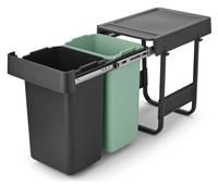 Brabantia Sort&go Built-in Bin 2X15L - Dark Grey