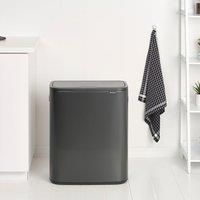 Brabantia Bo 30 Litre + 30 Litre Touch Bin with Two Inner Buckets Confident Grey 60