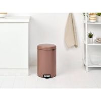Brabantia NewIcon 20 Litre Soft Closing Pedal Bin Satin Taupe 20L