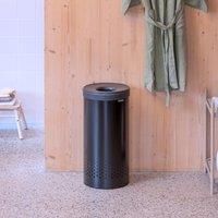Brabantia Laundry Bin 35L Plastic Lid - Matt Black