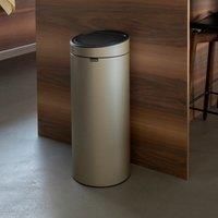 Brabantia Kitchen Touch Bin, Champagne, 30L