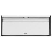 Brabantia Rectangular Fall Front Bread Bin (White) Large Front Opening Flat Top Bread Box, Fits 2 Loaves - 10 Year Guarantee