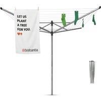 Brabantia 50m Lift-O-Matic Rotary Airer Dryer,Spike,Cover,Pegs,Bag.  (176)