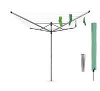 Brabantia 60m Outdoor Life-O-Matic Rotary Airer with Cover & Soil Spear COST £99