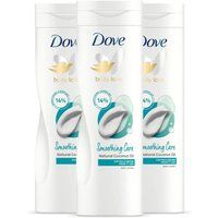 Dove Body Lotion Smoothing Care Natural Coconut Oil for All Skin Types, 3x400ml