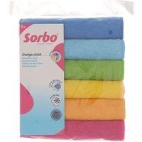 Sorbo Rainbow Microfibre Cloths 6 Pack