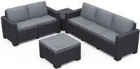 Keter California 5 Seater Garden Sofa Set - Grey