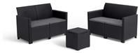 Keter Marie 4 Seater and Vigo Table, Grey