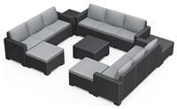 Keter California 11 Seater corner sofa set, Grey