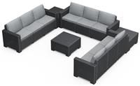 Keter California 9 Seater corner sofa set, Grey