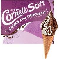 Cornetto Soft Ice Cream Cone Cookie & Chocolate 4 x 140 ml