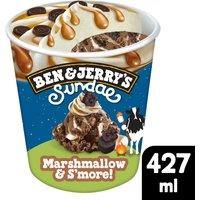 Ben & Jerry's Sundae Ice Cream Tub Marshmallow & S'more 427ml